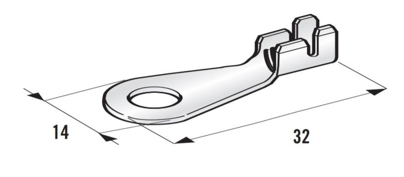 MTA - TERMINALE A OCCHIELLO GND L32M6 ( Conf. da 2000 pz )