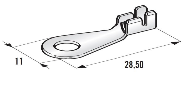 MTA - TERMINALE A OCCHIELLO GND-F L28M5 ( Conf. da 12000 pz )