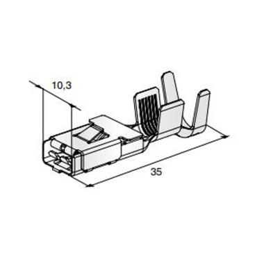 MTA - CAPICORDA DI POTENZA F800P zincato X CAVO DA 1,5 A 2,5 MMQ( Conf. da 2000 pz ) - versione nichelata ordinare 1700043