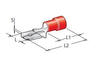 MTA - CAPICORDA PREISOLATO M630 ROSSO ( Conf. da 100 pz )