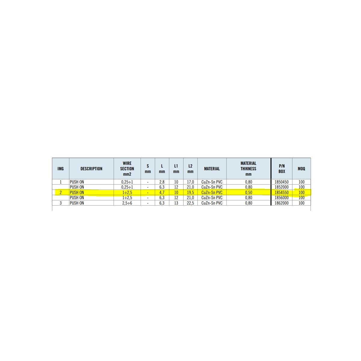 MTA - CAPICORDA PREISOLATO M470 BLU ( Conf. da 100 pz )
