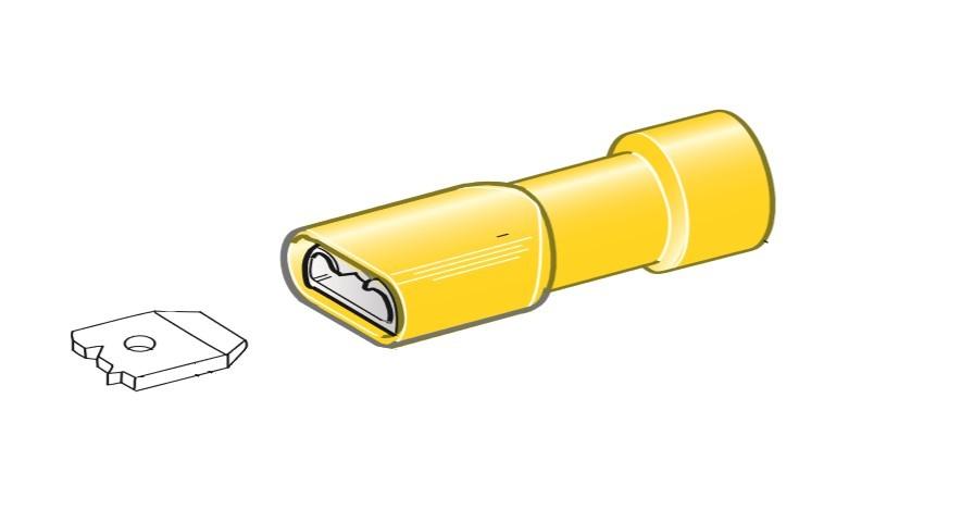 MTA - CAPICORDA PREISOLATO F630 GIALLO ( Conf. da 50 pz )