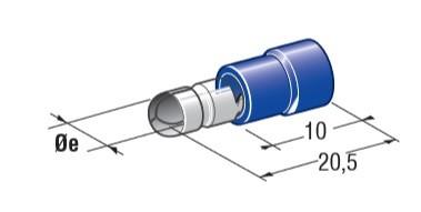 MTA - INSULATED CYL.CAPICORDA MD4 BLU ( Conf. da 100 pz )