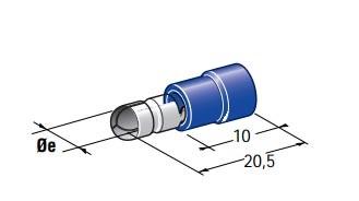 MTA - INSULATED CYL.CAPICORDA MD5 BLU ( Conf. da 100 pz )