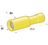 MTA - INSULATED CYL.CAPICORDA FD5 GIALLO ( Conf. da 50 pz )