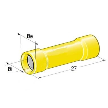 MTA - INSULATED BUTT CAPICORDA D3,4 GIALLO ( Conf. da 50 pz )
