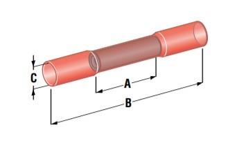 MTA - INSULATED BUTT CAPICORDA WP D4,2 ROSSO ( Conf. da 100 pz )