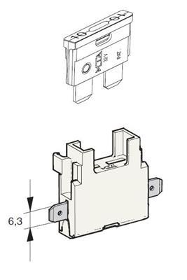 MTA - PORTAFUSIBILE UNIVAL IN LINEA BIANCO ( Conf. da 1000 pz )