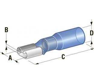 MTA - CAPICORDA PREISOLATO WP F630 BLU ( Conf. da 100 pz )
