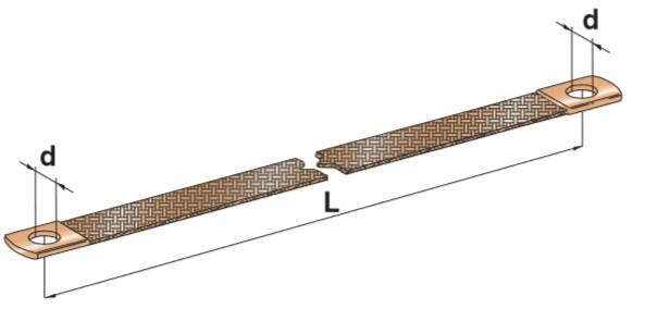 MTA - TRECCIA IN RAME  330 MM d 10,4 - MOTORE ( Conf. da 1 pz )