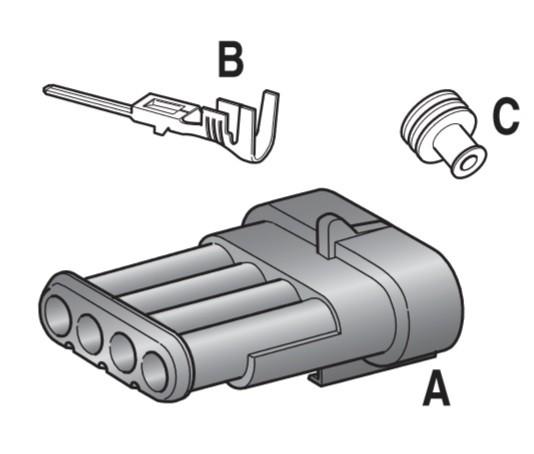 MTA - KIT CONNETTORE S-SEAL 150 4 VIE ( Conf.da 1 pz)