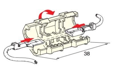 INSULATING COVER FOR MALE/FEM. TERM. ( Conf. 50 Pz )