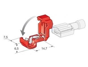 MTA - RUBACORRENTE CONNETTORE 'T' ROSSO ( Conf. da 50 pz )
