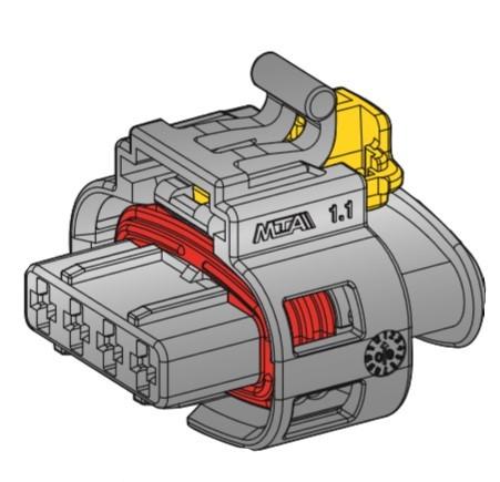 MTA - CONNETTORE C280 HP6 FH BLACK COD.2 4W ( Conf. da 250 pz )