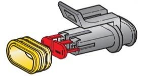 MTA - CONNETTORE S-SEAL FH 150 BLACK 2 VIE ( Conf. da 10 pz )