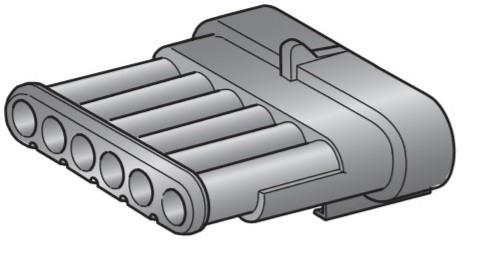 MTA - CONNETTORE S-SEAL MH 150 BLACK 6WA ( Conf. da 10 pz )