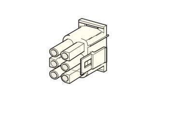 MTA - CONNETTORE MATE-N-LOCK BIANCO 6 VIE ( Conf. da 10 pz )