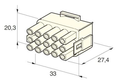 MTA - CONNETTORE MATE-N-LOCK BIANCO 15 VIE ( Conf. da 10 pz )