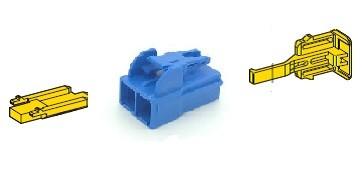 MTA - CONNETTORE PWR FH BLU 2 VIE ( Conf. da 10 pz )