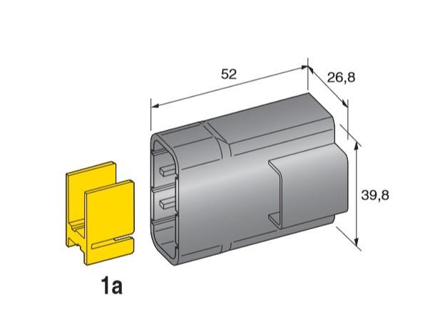MTA - CONNETTORE PWR MH BLACK 3 VIE ( Conf. da 10 pz )