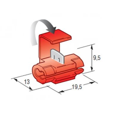 MTA - RUBACORRENTE CONNETTORE ROSSO ( Conf. da 10000 pz )