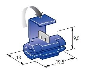 MTA - RUBACORRENTE CONNETTORE BLU ( Conf. da 10000 pz )