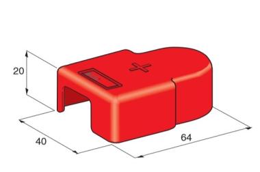 MTA - COPERCHIO  PER MORSETTO BATTERIA- ROSSO ( Conf. da 500 pz )