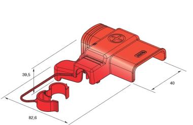 MTA - COPERCHIO  PER MORSETTO BATTERIA- ROSSO MY08 ( Conf. da 100 pz )