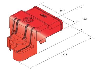 MTA - COPERCHIO  PER MORSETTO BATTERIA- ROSSO MY03 ( Conf. da 100 pz )