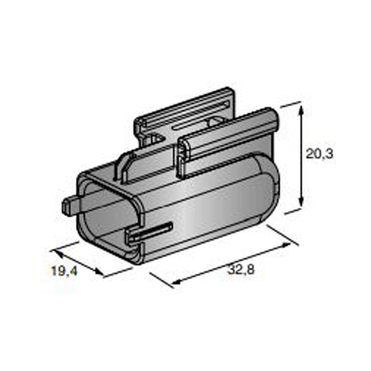 MTA - CAPPUCCIO PER CONNETTORE C280 2 VIE ( Conf. da 3000 pz )