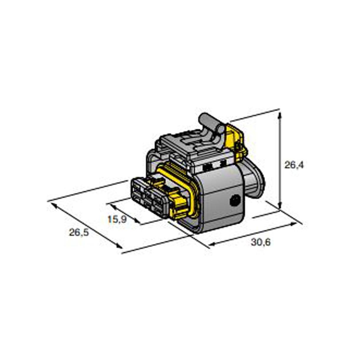 MTA - CONNETTORE C280 WP FH GIALLO 3 VIE ( Conf. da 2000 pz )