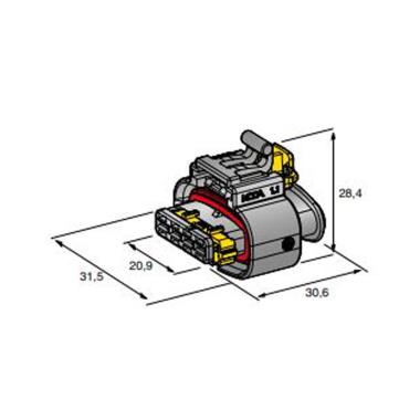 MTA - CONNETTORE C280 WP FH VIOLET 4 VIE ( Conf. da 1600 pz )