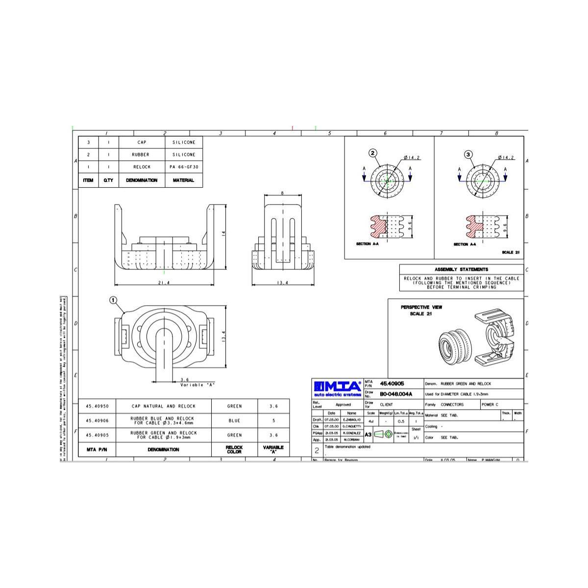 MTA - CAPPUCCIO WITH INSERT ( Conf. da 1000 pz )