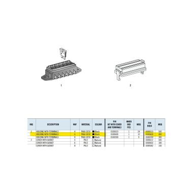 MTA - SCATOLA PORTAFUS. UNIVAL LATERALE 6 VIE ( Conf. da 400 pz )