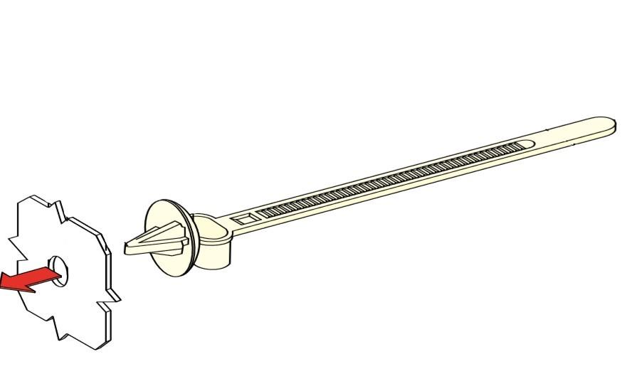 MTA - FASCETTA PER FISSAGGIO A PARETE 140 MM ( Conf. da 200 pz )