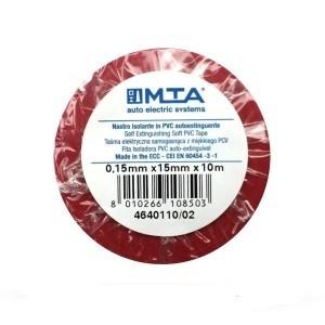 MTA - NASTRO ISOL. IN PVC 10mX15 MMX0,15 MM ROSSO ( Conf. da 10 pz )