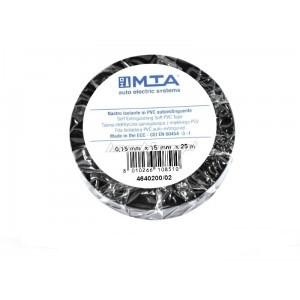 MTA - NASTRO ISOL. IN PVC 25mX15 MMX0,15 MM BLACK ( Conf. da 10 pz )