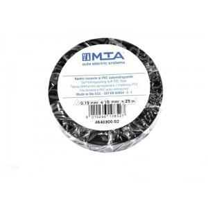 MTA - NASTRO ISOL. IN PVC 25mX19 MMX0,15 MM BLACK ( Conf. da 10 pz )