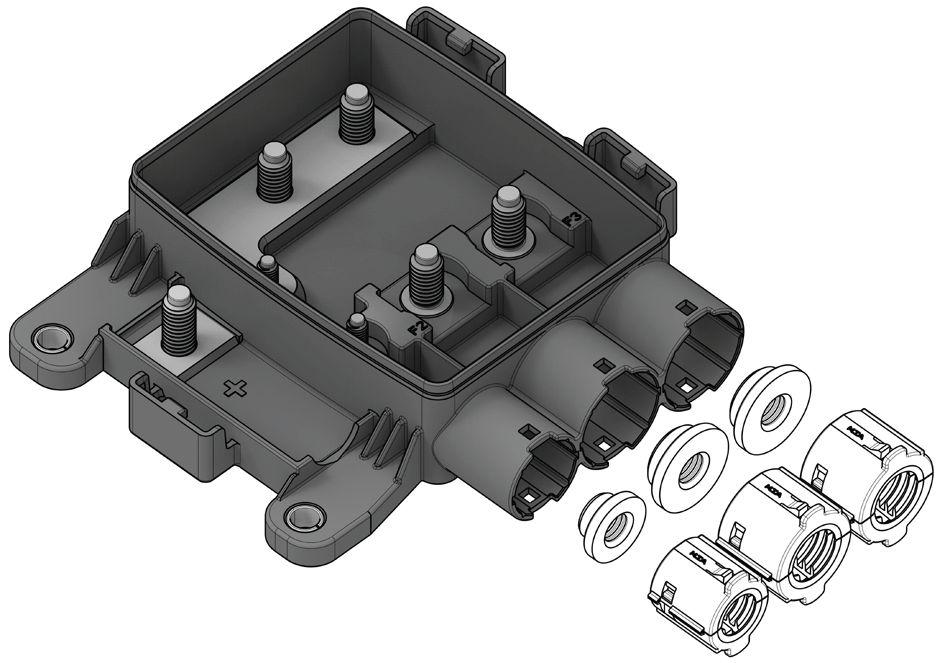 MTA - POWER BOX MEGA-MIDIVAL WP W/O FUS.3W ( Conf. da 24 pz )