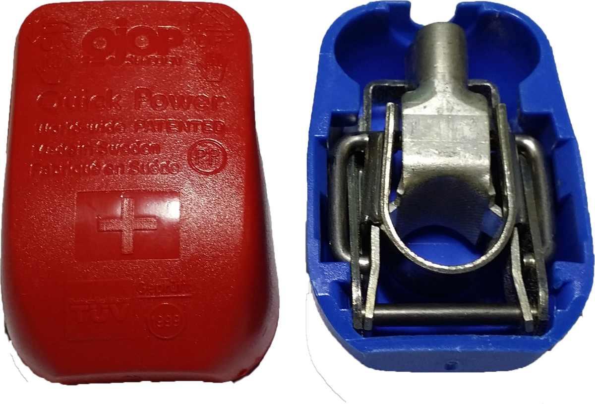 MORSETTO BATTERIA (+) 25/35MMQ TIPO A PRESSIONE FISSAGGIO A GRAFFARE (Conf. da 1 pz)