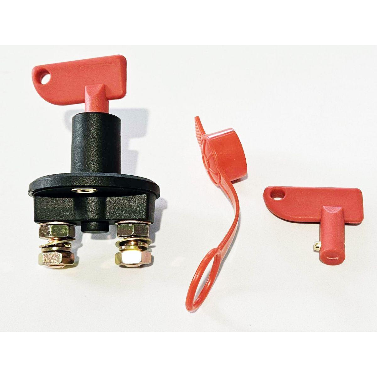 STACCABATTERIA CON CHIAVE ESTRAIBILE 120 Ah CON CAPPUCCIO E CHIAVE DI RICAMBIO (Conf. da 1 pz)