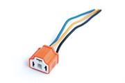 CONNETTORE PORTALAMPADA CORPO IN CERAMICA DIRITTO CON CAVI PER  H4 (Conf. da 10 pz)