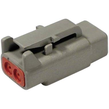 CONNETTORE SERIE DTM PORTA FEMMINA CON TERMINALI 2 VIE (Conf. da 1 pz)