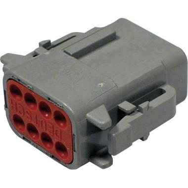 CONNETTORE SERIE DTM PORTA FEMMINA CON TERMINALI 8 VIE (Conf. da 1 pz)
