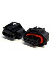CONNETTORE BOSCH JPT 2,8 S/CORAZZA  PORTA FEM. CON TERMINALI 5 VIE (Conf. da 1 pz)