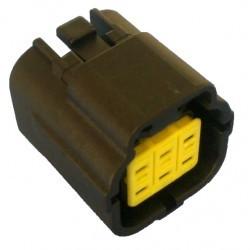 CONN. SERIE ECONOSEAL J PORTA FEMM. C/TERMINALI E GOMMINI 6 VIE (Conf. da 1 pz)