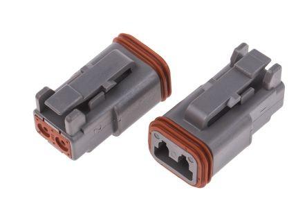 CONNETTORE SERIE DT  PORTA FEMMINA CON TERMINALI 2 VIE (Conf. da 1 pz)