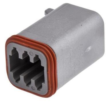 CONNETTORE SERIE DT  PORTA FEMMINA CON TERMINALI 6 VIE (Conf. da 1 pz)