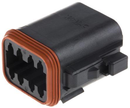 CONNETTORE SERIE DT  PORTA FEMMINA CON TERMINALI 8 VIE (Conf. da 1 pz)