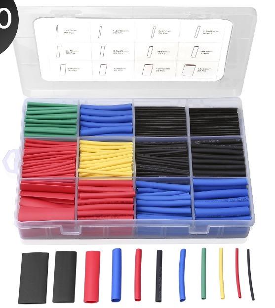 Guaina Termorestringente - 580 Pezzi Alta Qualità EVA Materiale Guaine Termorestringenti in 6 Colori e 11 Misure con Scatola Portaoggetti - Ideale per Isolamento Elettrico, Riparaz